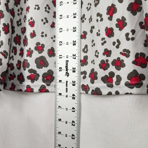 Anthony Richard Nightgown Mu Mu Women's M Gray Red Animal Print Pockets - Picture 4 of 7